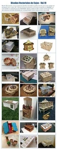 CDR DXF cutting files Ornamental Boxes & Deco Designs for Laser Cutter Engraver - Picture 1 of 8