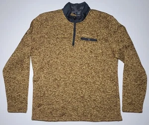 Eddie Bauer Herren braun gesprenkelt 1/4 Reißverschluss Fleecepullover Größe Large - Bild 1 von 14