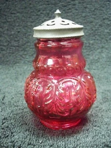 ANTIGUA SALERA NORTHWOOD NO. 263 HOJAS PARAGUAS PATRÓN COLOR RUBÍ AÑOS 1890 - Imagen 1 de 12
