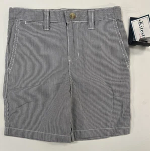 Kitestrings by Hartstrings Boys Size 5 Shorts Blue Railroad Stripe - Picture 1 of 4