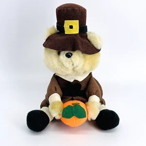 PRODUCTOS DE COLECCIÓN NICOLE OSO PEREGRINO DE ACCIÓN DE GRACIAS CON CALABAZA FELPA - VACACIONES-OTOÑO - Imagen 1 de 11