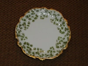 T&V France OVINGTON BROS 6" COLLECTIBLE Dish Dessert Plate Green Gold BILBOA #2 - Picture 1 of 11