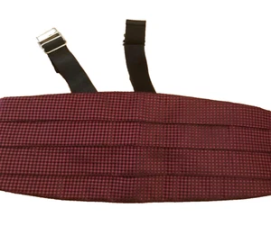 Kummerbund Schwarzwein Diamant Design verstellbar 24 1/2 Zoll lang 5 Zoll breit - Bild 1 von 3