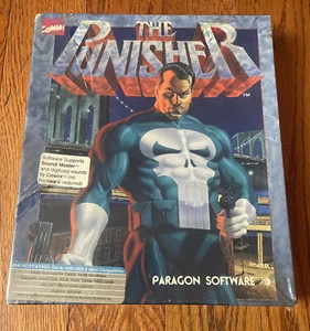 SEALED 1990 Marvel Comics The Punisher Paragon MS-DOS 3.5" Big Box PC RARE READ - Picture 1 of 12