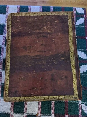 1837 HOLY BIBLE Andrus Judd Franklin & Newspaper Clipping Births Deaths Wedding  - Image 1 of 4