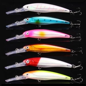 6pcs Big Fishing Lures 17cm 31g ABS Hard Bait Minnow Crankbaits Sea Fishing - Picture 1 of 7