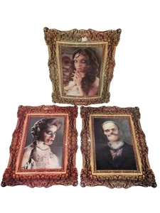 3 imágenes 3D embrujadas de arte lenticular retirado decoración de Halloween 16"x 12" demonio - Imagen 1 de 21