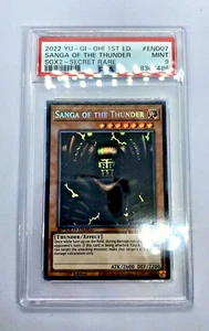 Yugioh 2022 "SANGA OF THE THUNDER" #SGX2-END07 - 1st Edition SECRET RARE PSA 9 - Picture 1 of 2