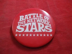 Battle of the Network Stars ABC Original Red Promo Pin Button Pinback - Picture 1 of 2