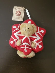 The Boyd's Collection The Head Bean Collection Stuffed Snowflake Ornament (NEW) - Picture 1 of 7