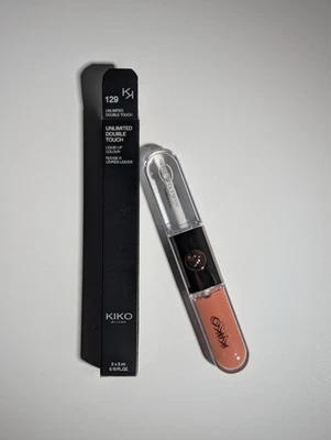 Kiko Milano - Lápiz labial líquido Double Touch 129 ilimitado - Tanergina quemada Foto 1 de 3