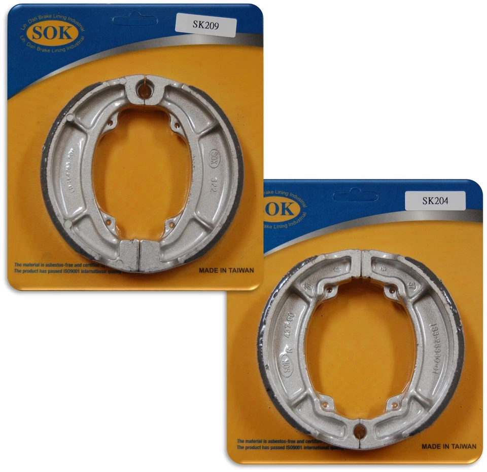 ПЕРЕДНИЕ И ЗАДНИЕ ТОРМОЗНЫЕ КОЛОДКИ подходят для YAMAHA YZ 100 1976-1977 YZ100 - Изображение 1 из 1