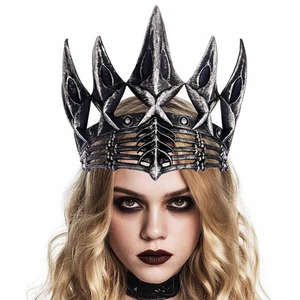 Halloween Crow Crown Gothic Headpiece Vampire Witch Headband Cosplay Costume ... - Bild 1 von 7