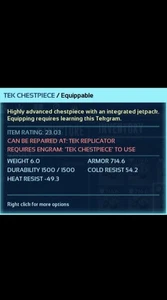 Traje 714 Max Tek (prehecho) Ark Survival Ascended PVE Entrega rápida - Imagen 1 de 5