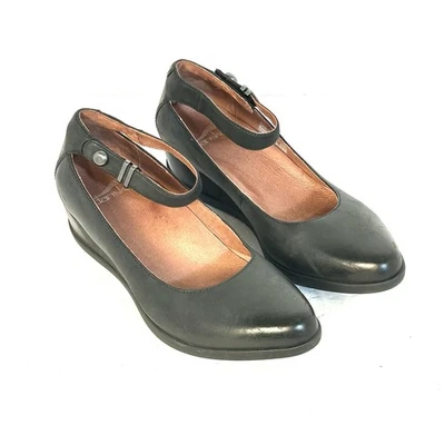Dansko Shaylee Wedge Shoe Ankle Strap Black Waterproof Leather Size EU 37 US 6.5 - Image 1 of 4