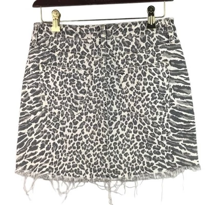 Current/Elliott women’s leopard print denim mini skirt size 26 - Image 1 of 4