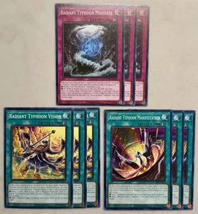 Yugioh! 3x Radiant Typhoon Vision + Manifestation + Mandate DOOD 1st Ed NM - Picture 1 of 1