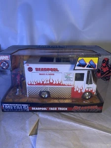 Jada Metal Die Cast Deadpool Taco Food Truck Maßstab 1:24 mit Figur Marvel - Bild 1 von 7
