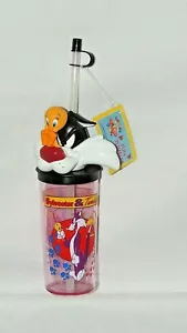 NEW LOONEY TUNES SYLVESTER & TWEETY 9" PLASIC TUMBLER CUP - Picture 1 of 2