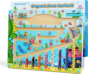 Montessori Toys for 3+ Year Old Boys Girls, Magnetic Maze for Color Number - Picture 1 of 12