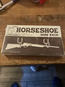 Vintage Western Horseshoe Gun Rack #200 San Angelo Die Cast New Sealed in Box
