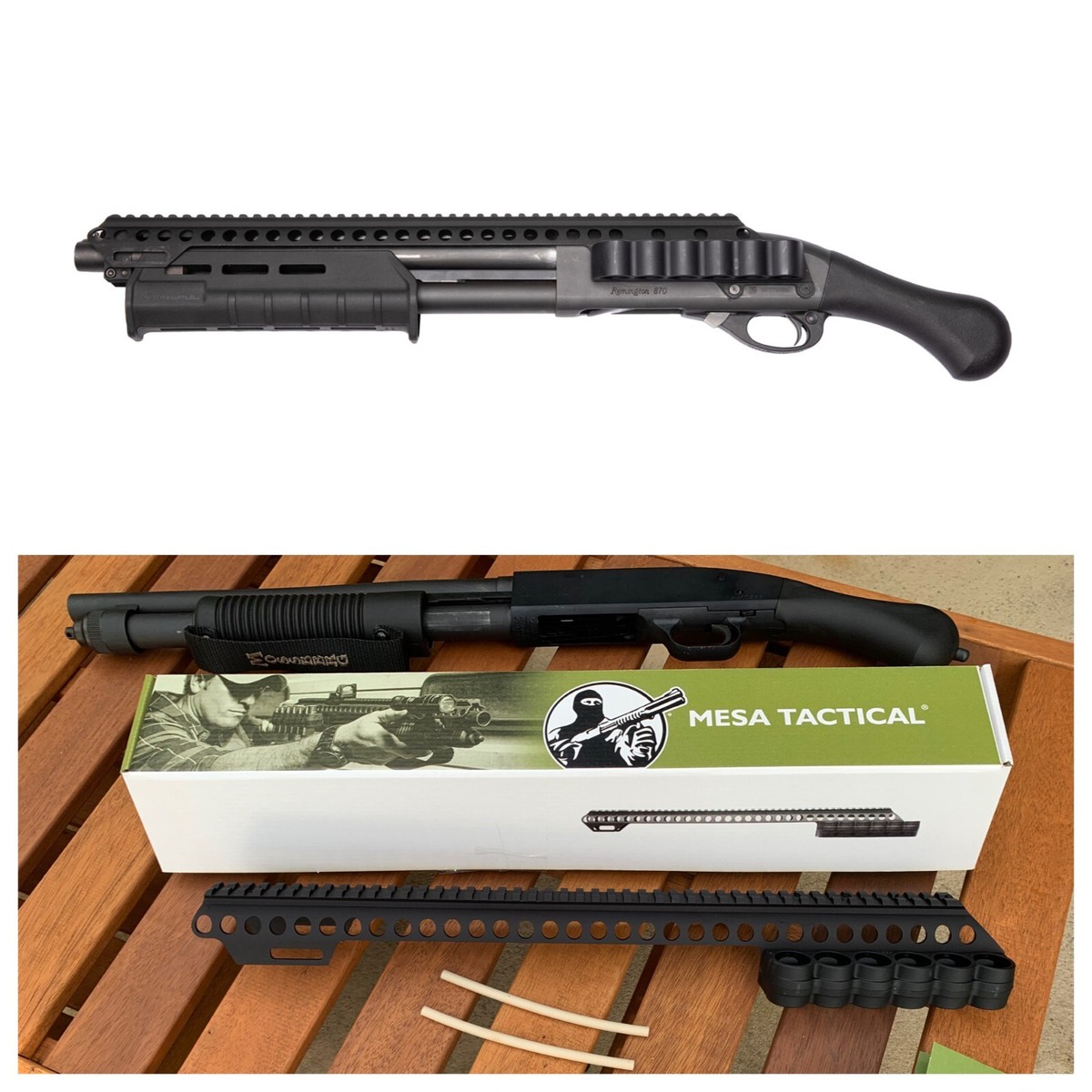 Magpul Stock Mossberg 590a1 Tactical Shotgun Shell Carrier & Rail For ...