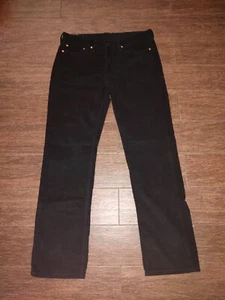 Levis 514 Mens Black Corduroy Pants Mens Size 36X34 White Tab - Picture 1 of 10