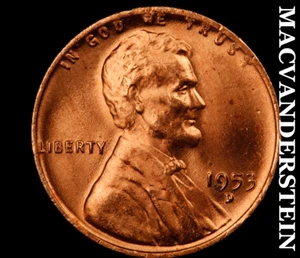 1953-D Lincoln Wheat Cent - Choice Gem Brilliant Unc No Reserve #C4436 - Picture 1 of 2