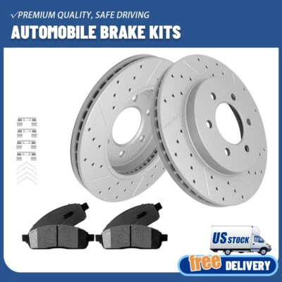 Pastillas de freno de cerámica rotores delanteros Ford F-150 Lincoln Mark LT 2004-2007 2008 Foto 1 de 4