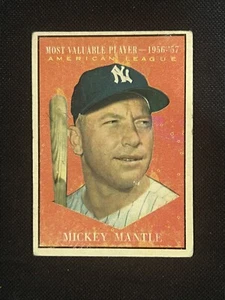 1961 Topps #475 Mickey Mantle MVP New York Yankees HOF *253 - Foto 1 di 2