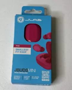 JLab JBuds Mini True Wireless Rosa Ajuste más pequeño de la historia 20+ horas de juego - Imagen 1 de 4