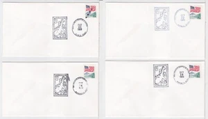 TurtlesTradingPost- Illinois 1989- Kids Stamp Clubs 4 Towns Pictorial Dinosaurs - Picture 1 of 3