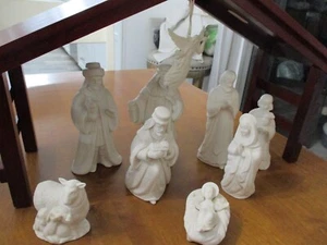 Lenox Pesebre Navidad 2000 Belén Madera y Bisque Blanco Porcelana Set - Imagen 1 de 10