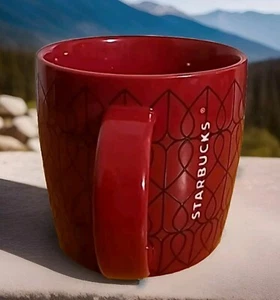Taza de té taza de café Starbucks Red Interlock Heart San Valentín 2013 rara | 14 oz - Imagen 1 de 4