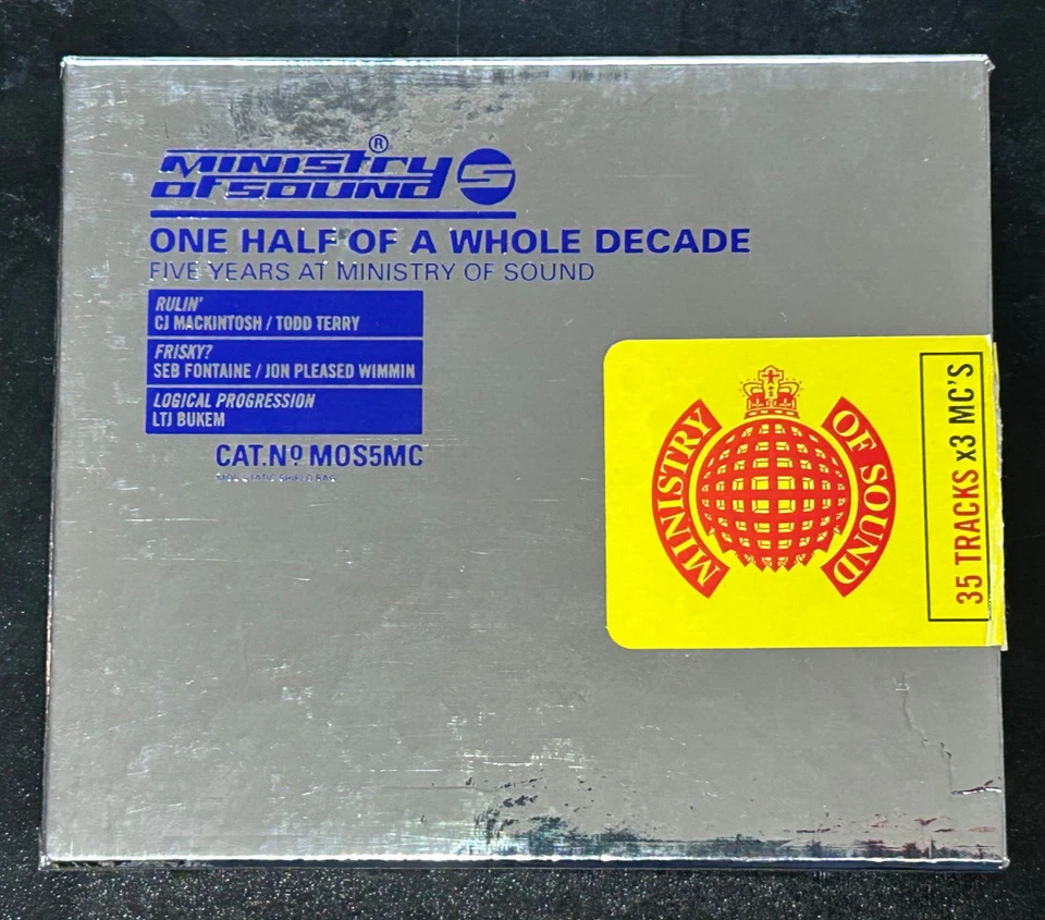 One Half Of A Whole Decade Five Years At Ministry Of Sound 3 CASSETTE TAPE RARE! - Image 1 of 4