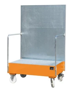 Fahrbare Auffangwanne 870x1290x2015mm 215 Liter TYP LPW 200-2 RAL 2000 Gelborang - Bild 1 von 1