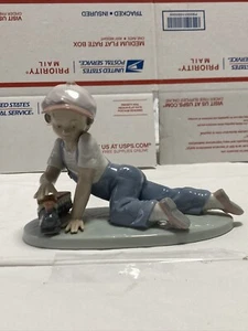 1992 LLADRO Society Collectors #7619 ☆ ALL ABOARD Boy with Train ☆ No Box USED - Picture 1 of 24