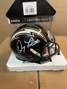 LOS ANGELES CHARGERS DOUG FLUTIE #7 SIGNED RIDDELL TB Speed MINI HELMET JSA - Picture 1 of 2