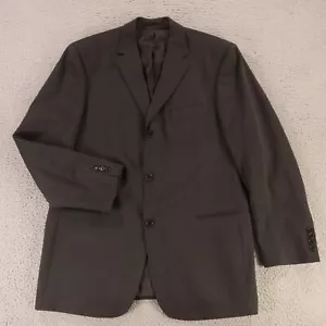 VTG Hugo Boss Jacket M Gray Micro Check Wool Blazer 42R/52R - Picture 1 of 16