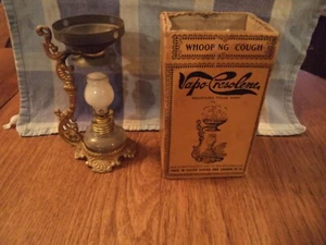 VINTAGE ANTIQUE VAPO CRESOLENE VAPORIZER OIL LAMP AND BOX - Picture 1 of 8