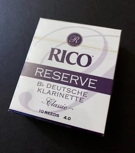 D'Addario Rico Reserve Classic German Bb Clarinet Reeds, Strength 4.0, 10-pack - Picture 1 of 5
