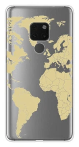 Coque en silicone imprimée compatible Huawei Mate 20 Map beige - Imagen 1 de 3