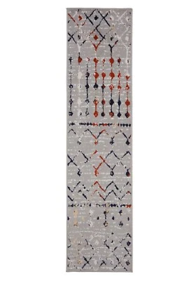 Distressed Moroccan Runner - 2'x8', Peach, Transitional Design Area Rug - 505 - Image 1 of 4