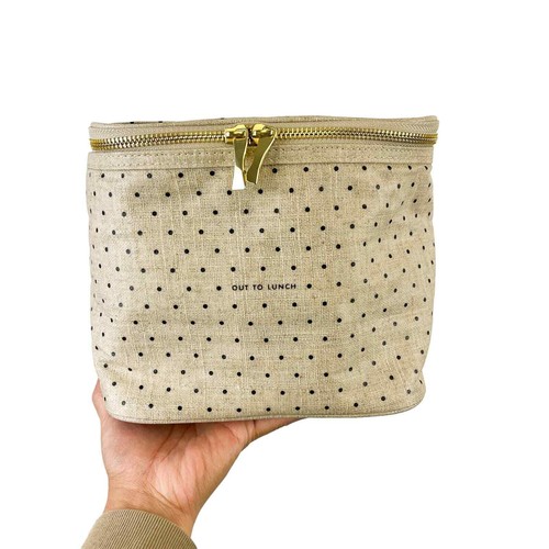 Kate Spade New York (OS) borsa da pranzo fuori a pois beige refrigeratore isolata