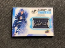 2016-17 UPPER DECK ICE PATRIK LAINE ROOKIE SIGNATURE SWATCH JERSEY AUTO #SS-PL