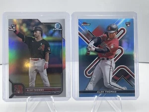 Alek Thomas #'d lot (2) - Topps Finest /300 + Bowman Chrome /499 - Rookie Cards - Picture 1 of 3