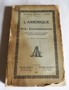L'Amérique Pré-Colombienne - Léon de Rosny - Ed. Ernest Leroux - Honoré Champion - Imagen 1 de 15