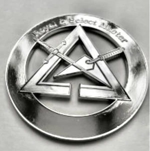 Masonic  Metal Chrome Royal and select master York Rite mason chrome emblem - Picture 1 of 1