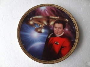 ADMIRAL KIRK & THE USS ENTERPRISE NCC 1701 Plate THE POWER OF COMMAND - Picture 1 of 5