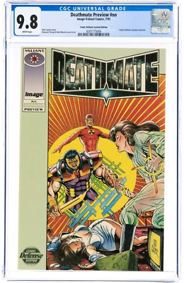🔥 Deathmate Preview #nn Comic Defense System Green Edition Image 1993 CGC 9.8 - Image 1 of 4